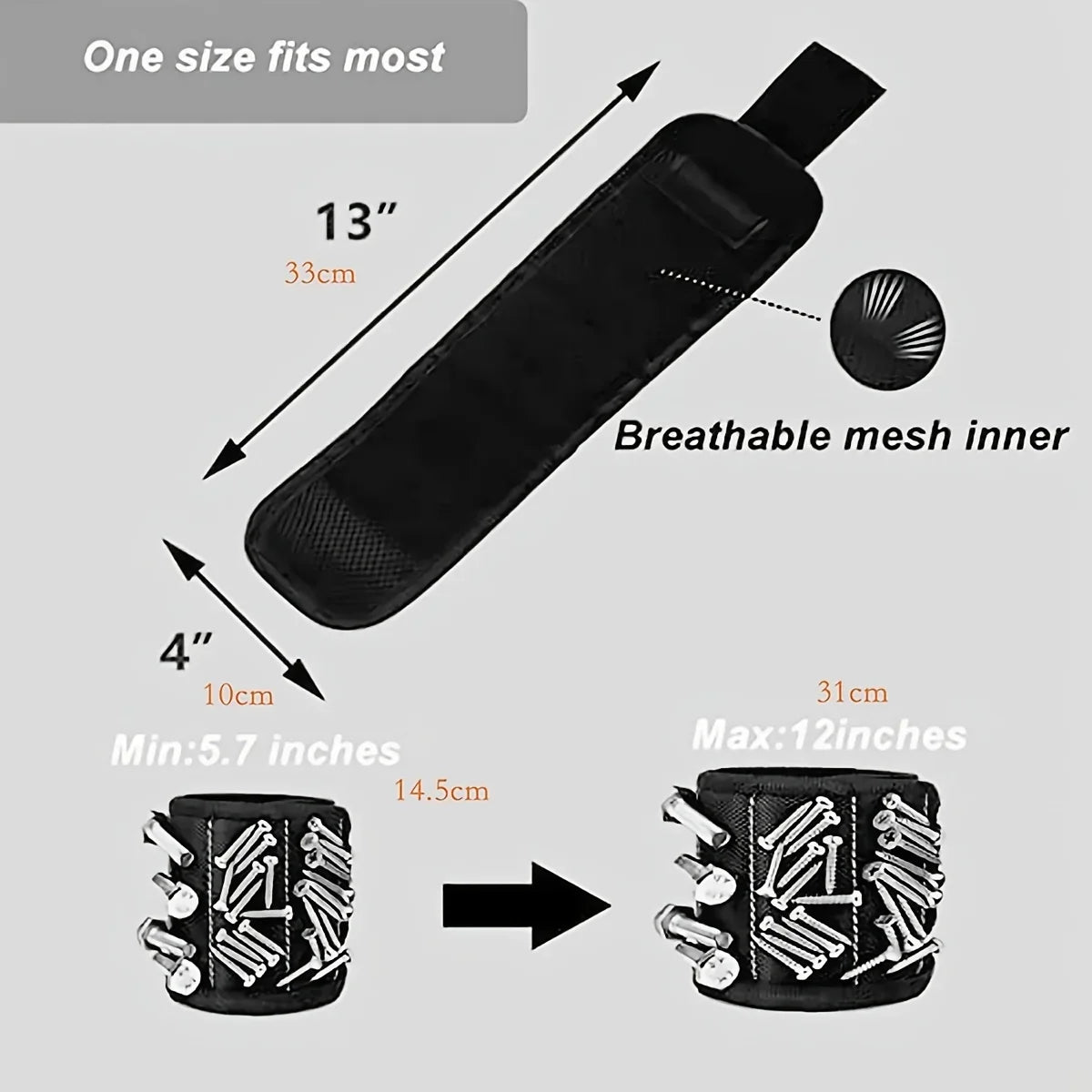 Magnetic wristband tool